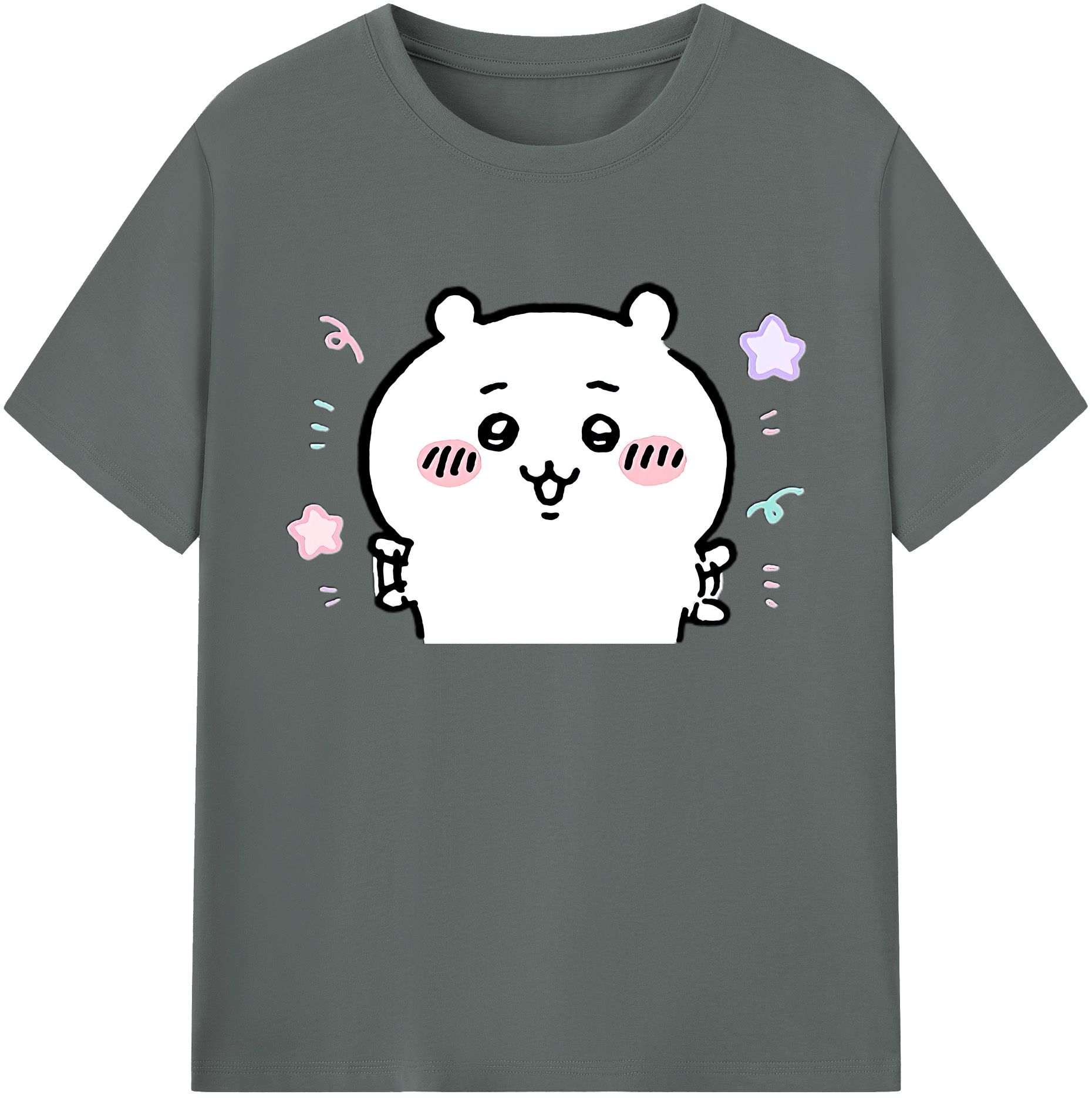 （画像用） ちいかわ ちいかわ Chii-kawa chiikawa 綿100％ メンズ半袖Tシャツ｜肌触りやわらか＆通気性